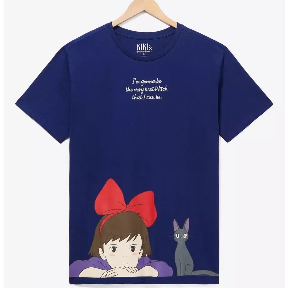 Unisex Studio Ghibli Kiki's Delivery Service Jiji Kiki Portrait T-Shirt Boxlunch